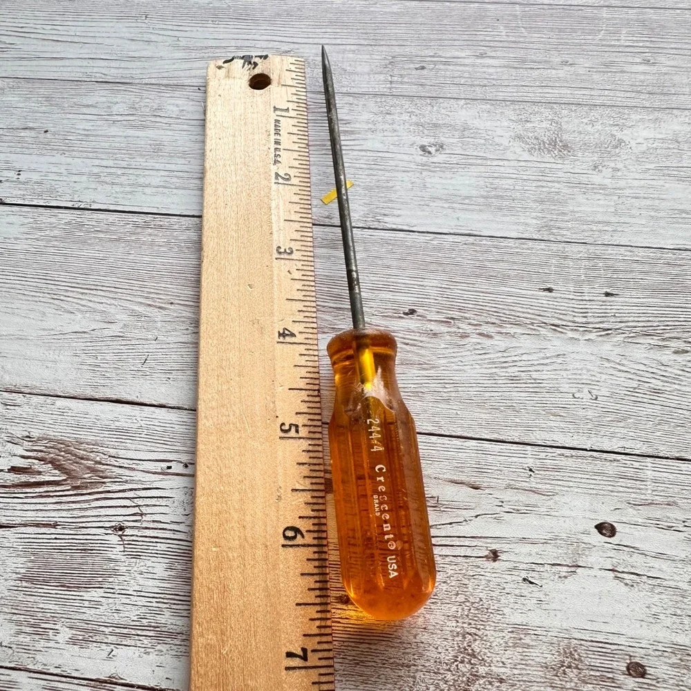 Vintage Screwdrivers Lot Sears Companion Crescent USA Red & Amber Handles Tools‎
